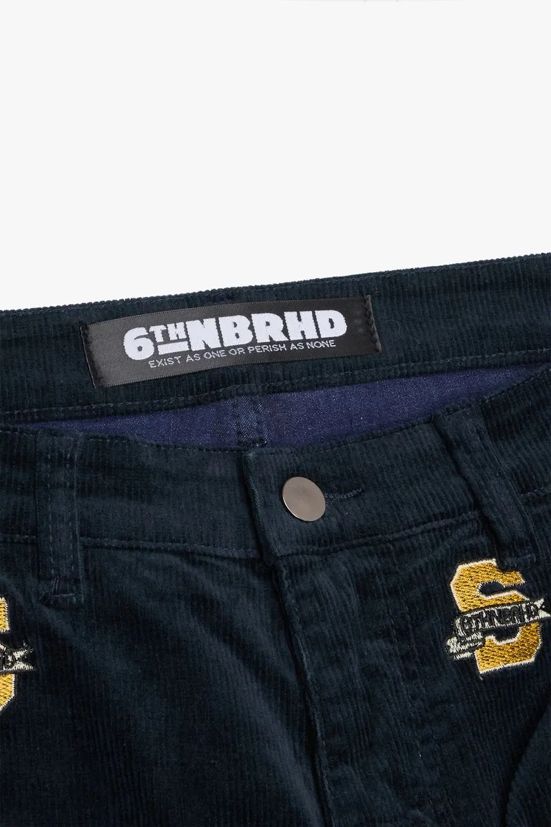 6TH-P3701 "SLACKS" CORDUROY PANTS NAVY