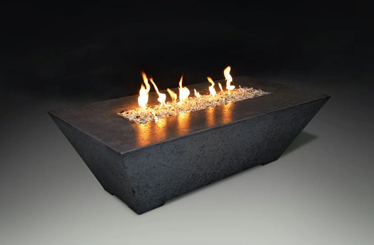 Grand Canyon Olympus 60"L 18"H Rectangular Gas Fire Pit Table ORECFT-603018