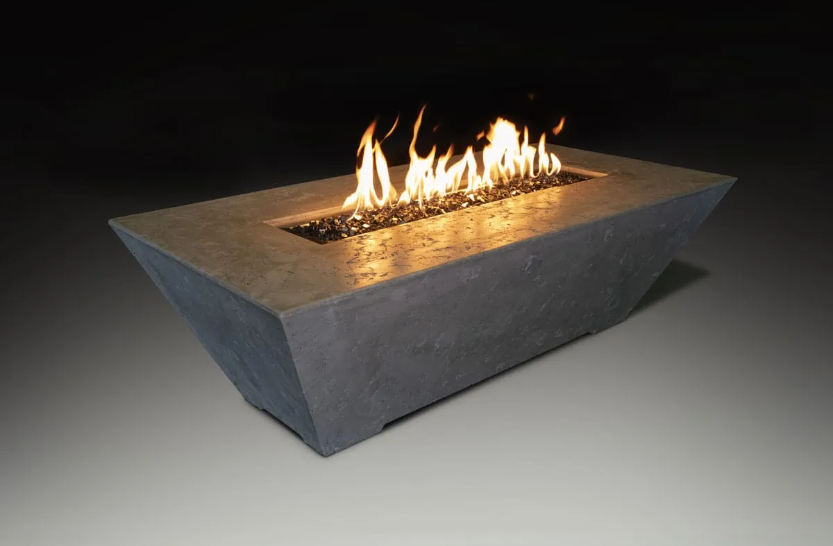 Grand Canyon Olympus 72"L 18"H Rectangular Gas Fire Pit Table ORECFT-723018