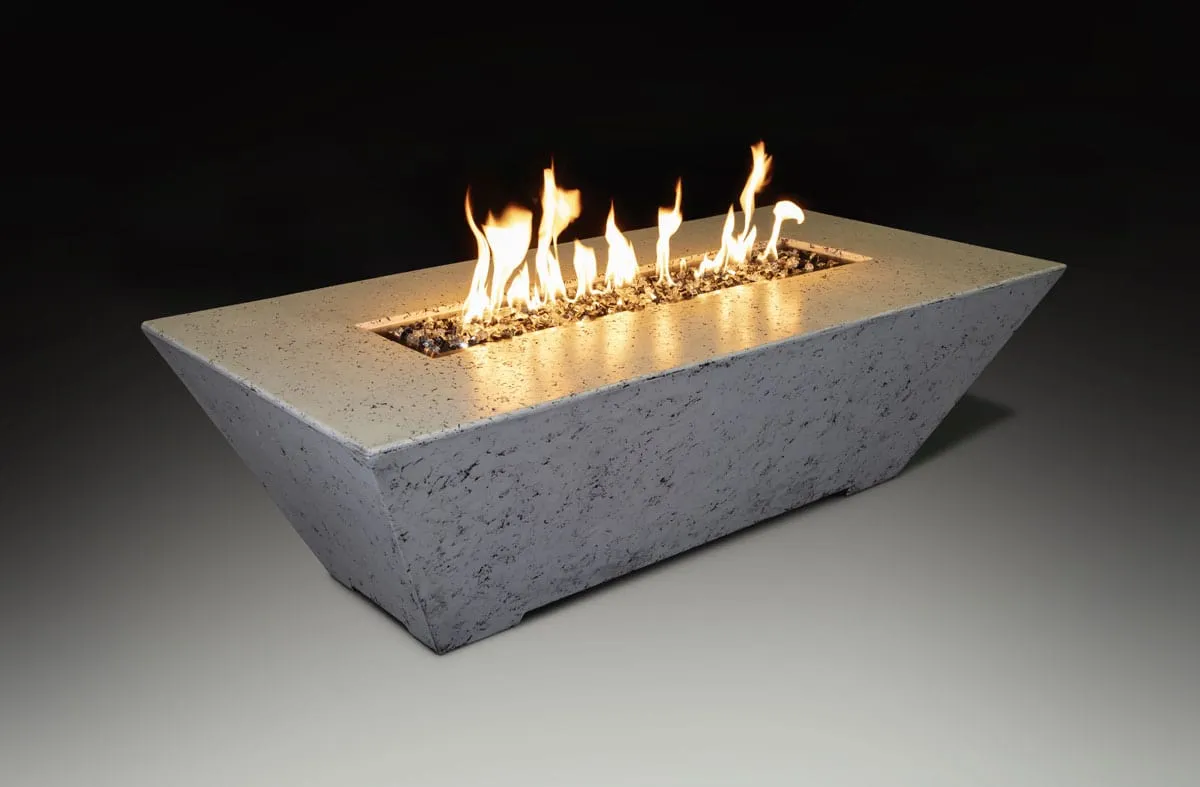 Grand Canyon Olympus 72"L 18"H Rectangular Gas Fire Pit Table ORECFT-723018