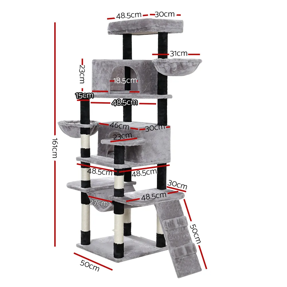 Multi-Level Cat Tree with Sisal Posts & Hammocks - i.Pet