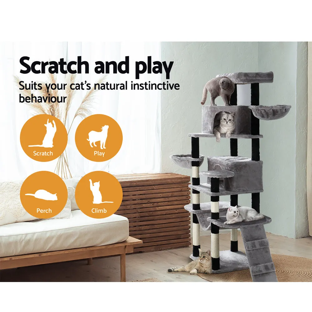 Multi-Level Cat Tree with Sisal Posts & Hammocks - i.Pet