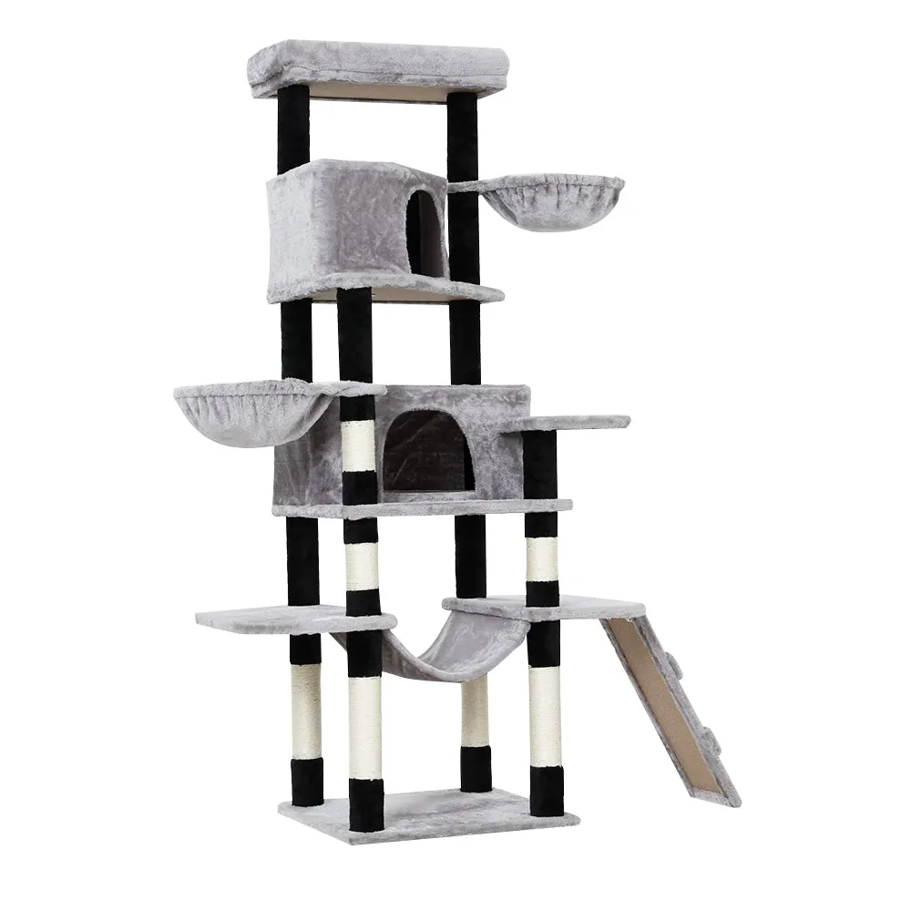 Multi-Level Cat Tree with Sisal Posts & Hammocks - i.Pet