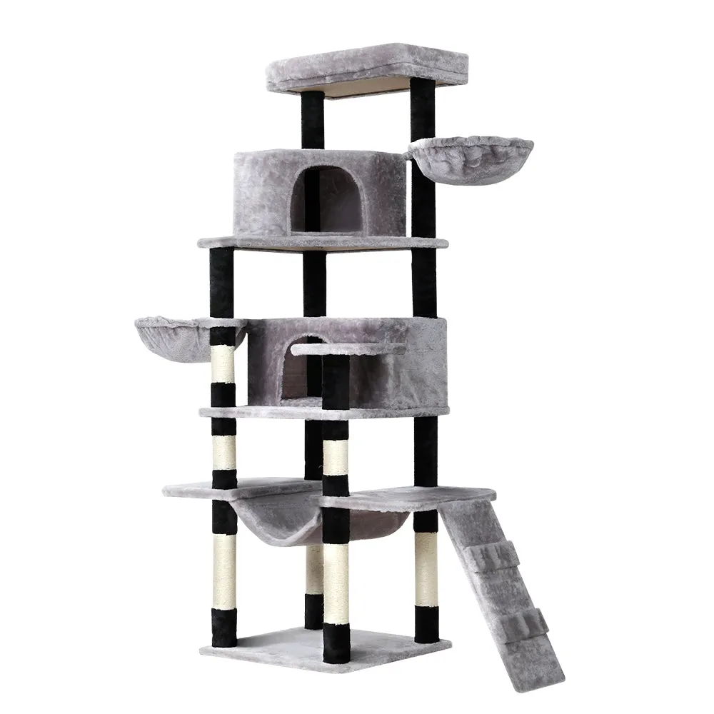 Multi-Level Cat Tree with Sisal Posts & Hammocks - i.Pet