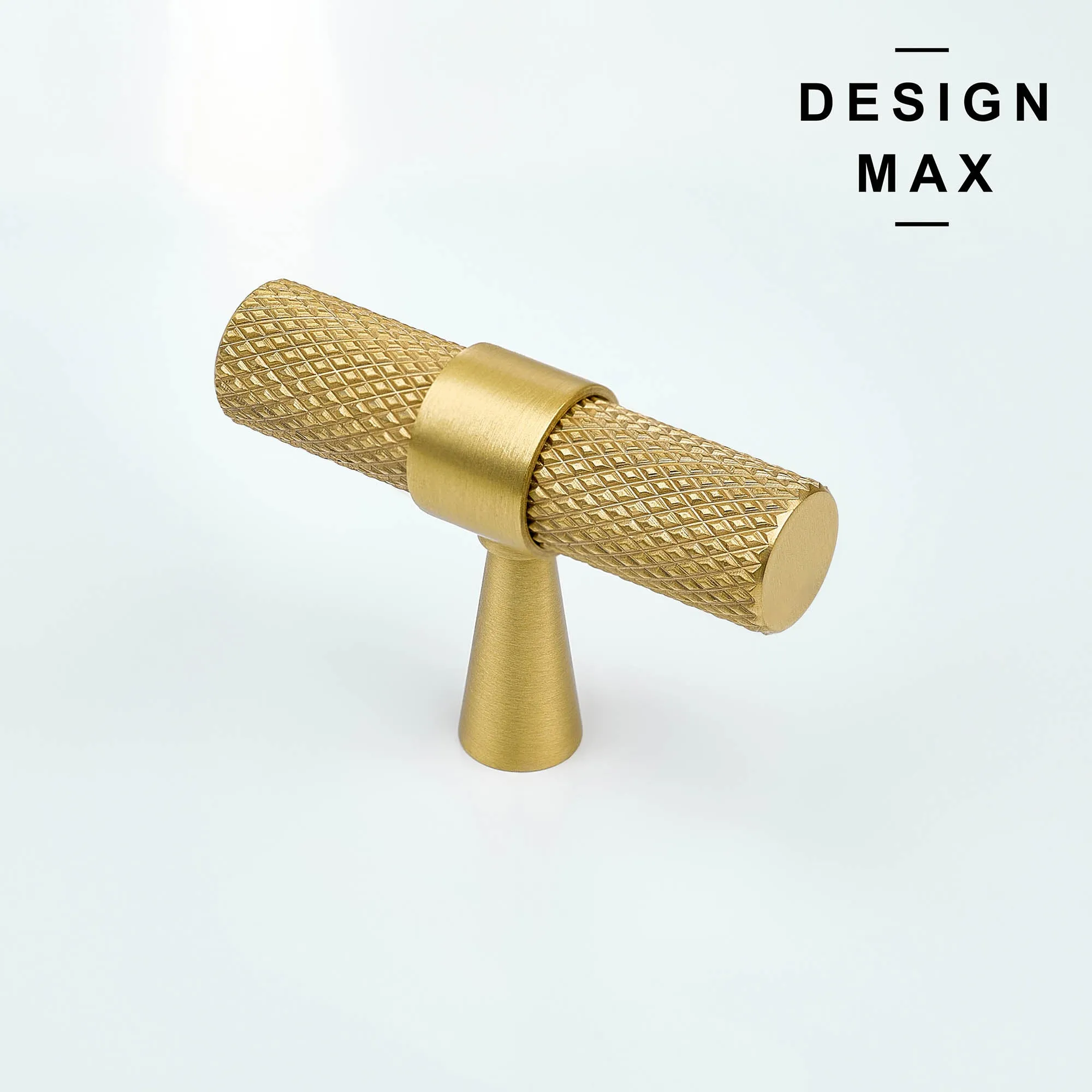 Niora Knurled Solid Brass Cabinet T Knob