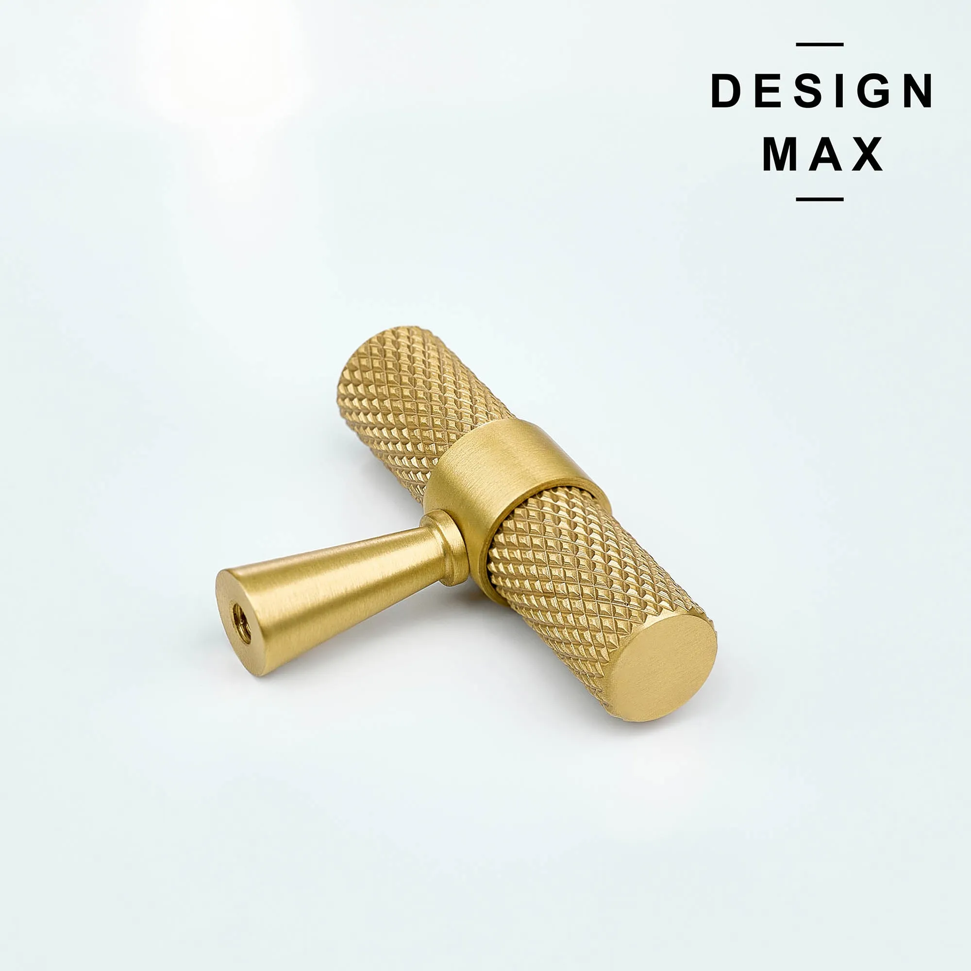 Niora Knurled Solid Brass Cabinet T Knob