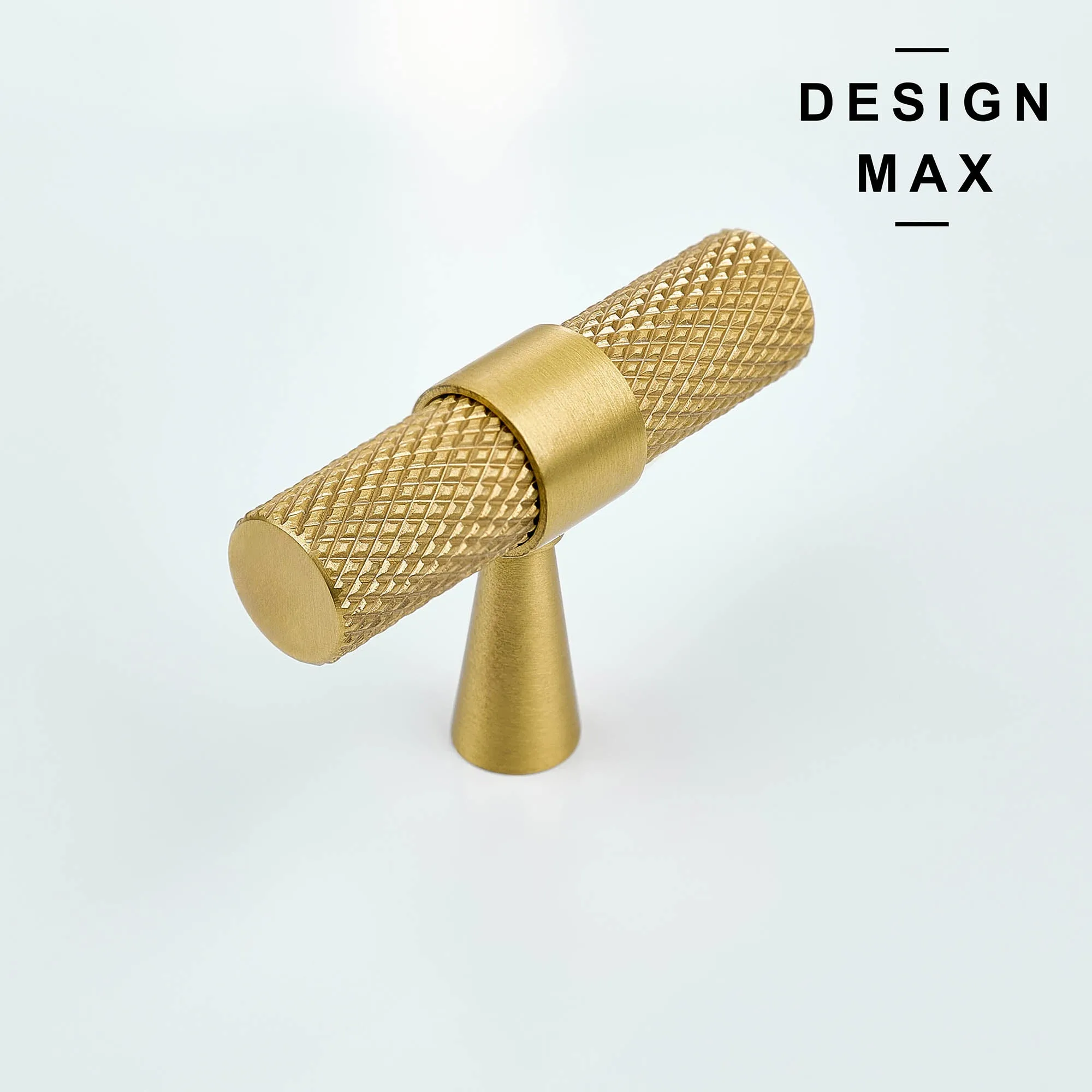Niora Knurled Solid Brass Cabinet T Knob