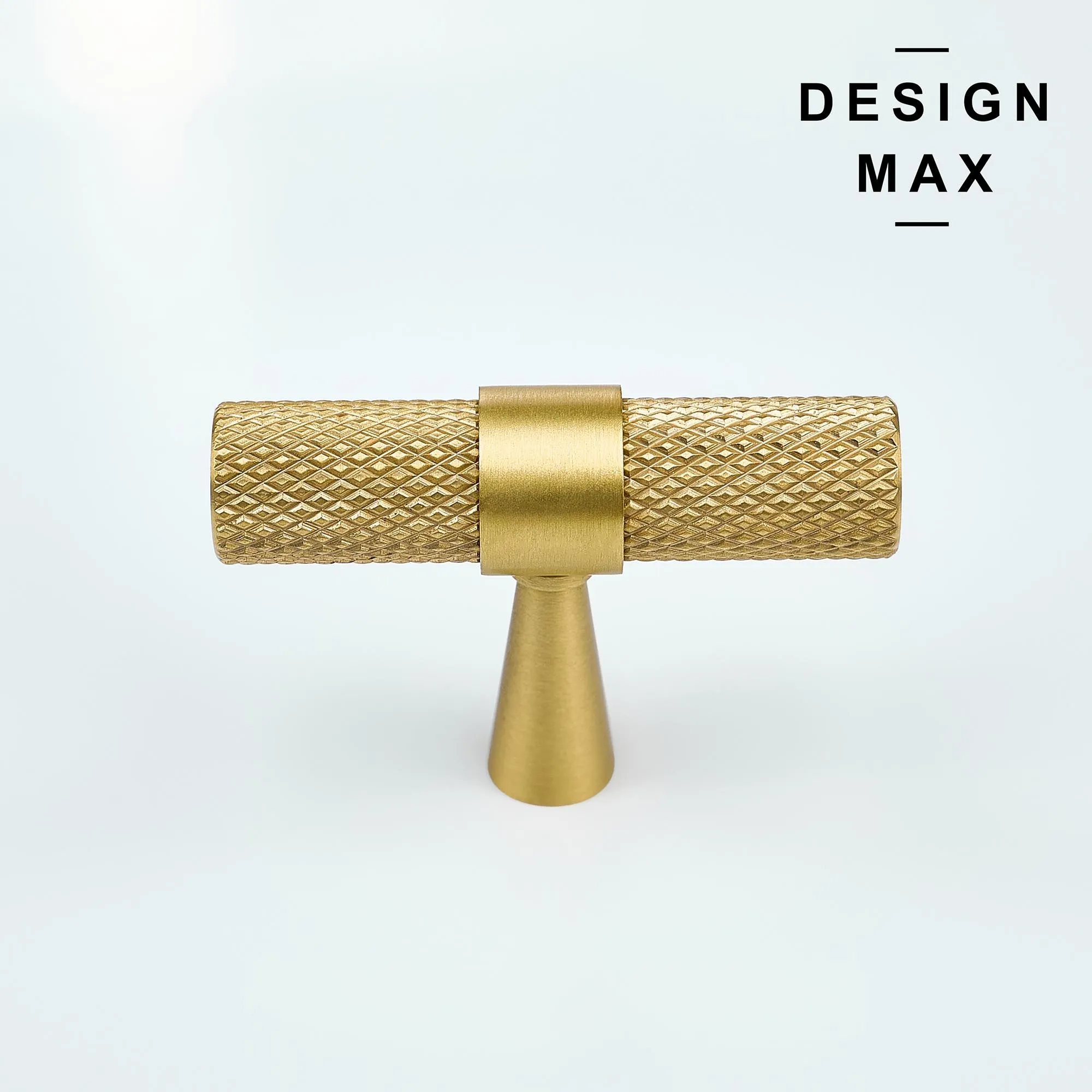 Niora Knurled Solid Brass Cabinet T Knob