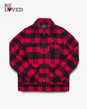 Wool Buffalo Check Hunting Jacket - Red (IHW-19-RED) Size Large
